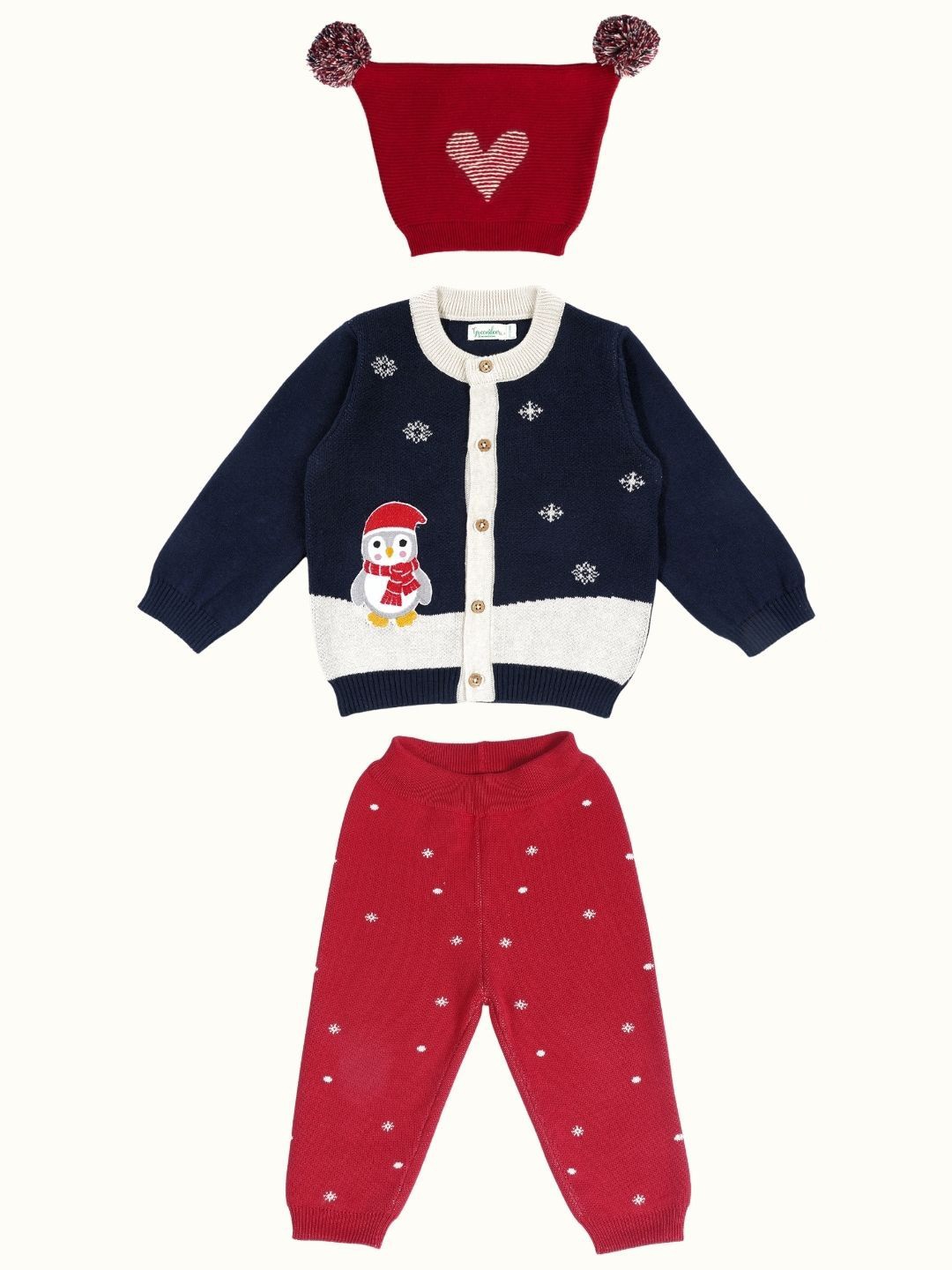 

Greendeer Unisex Kids Printed Top with Trousers, Navy blue