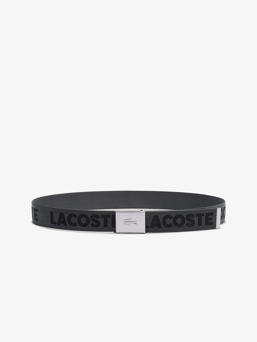 

Lacoste Men Printed PU Slim Belt, Grey