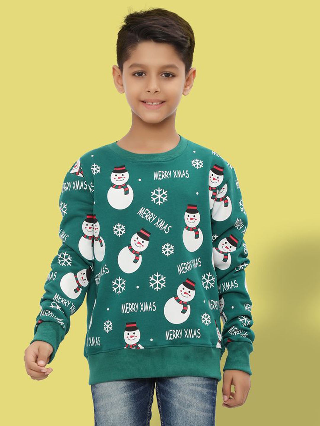 

Ninos Dreams Boys Printed Sweatshirt, Green