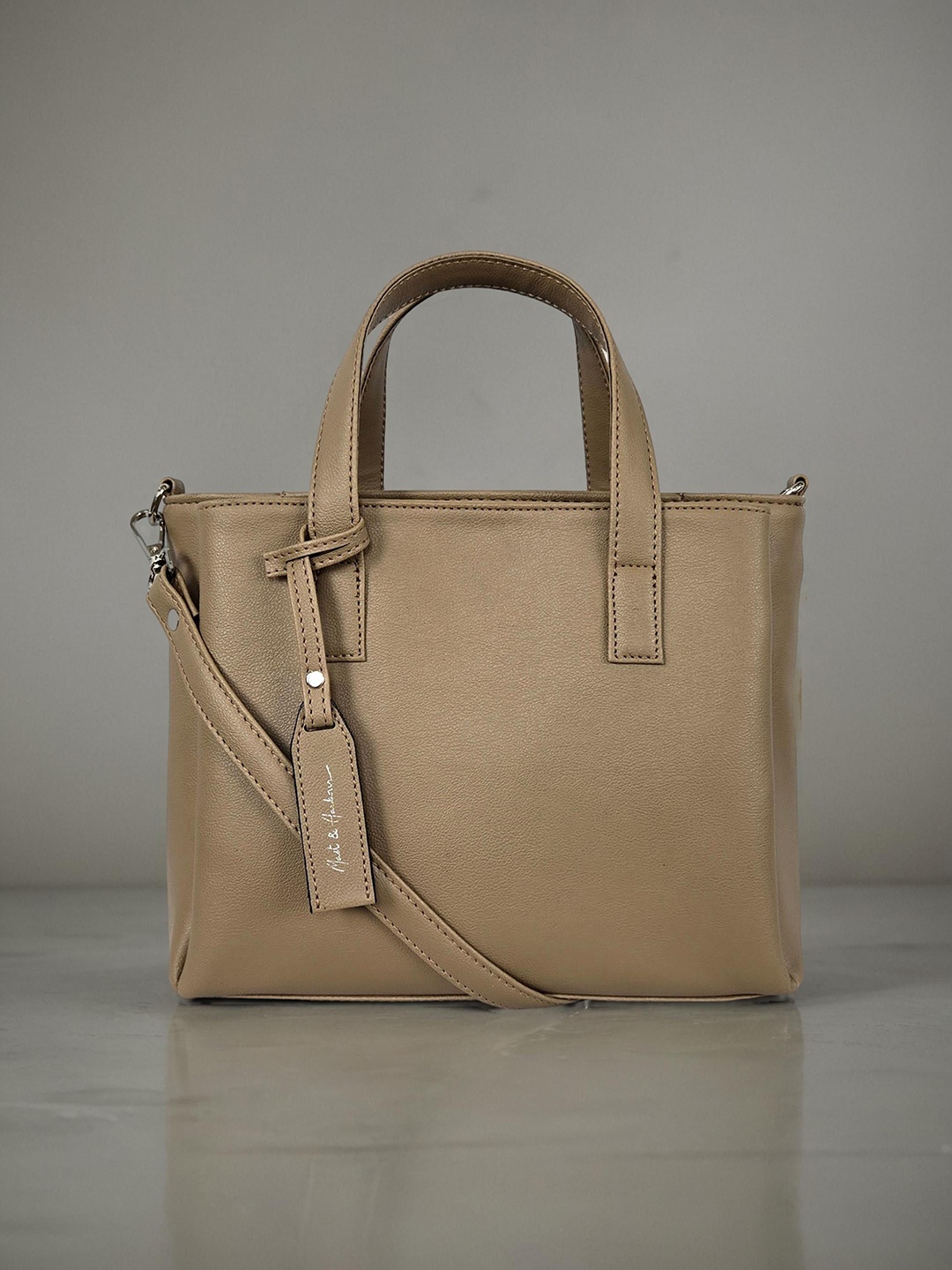 

Mast & Harbour PU Structured Shoulder Bag with Tasselled, Tan