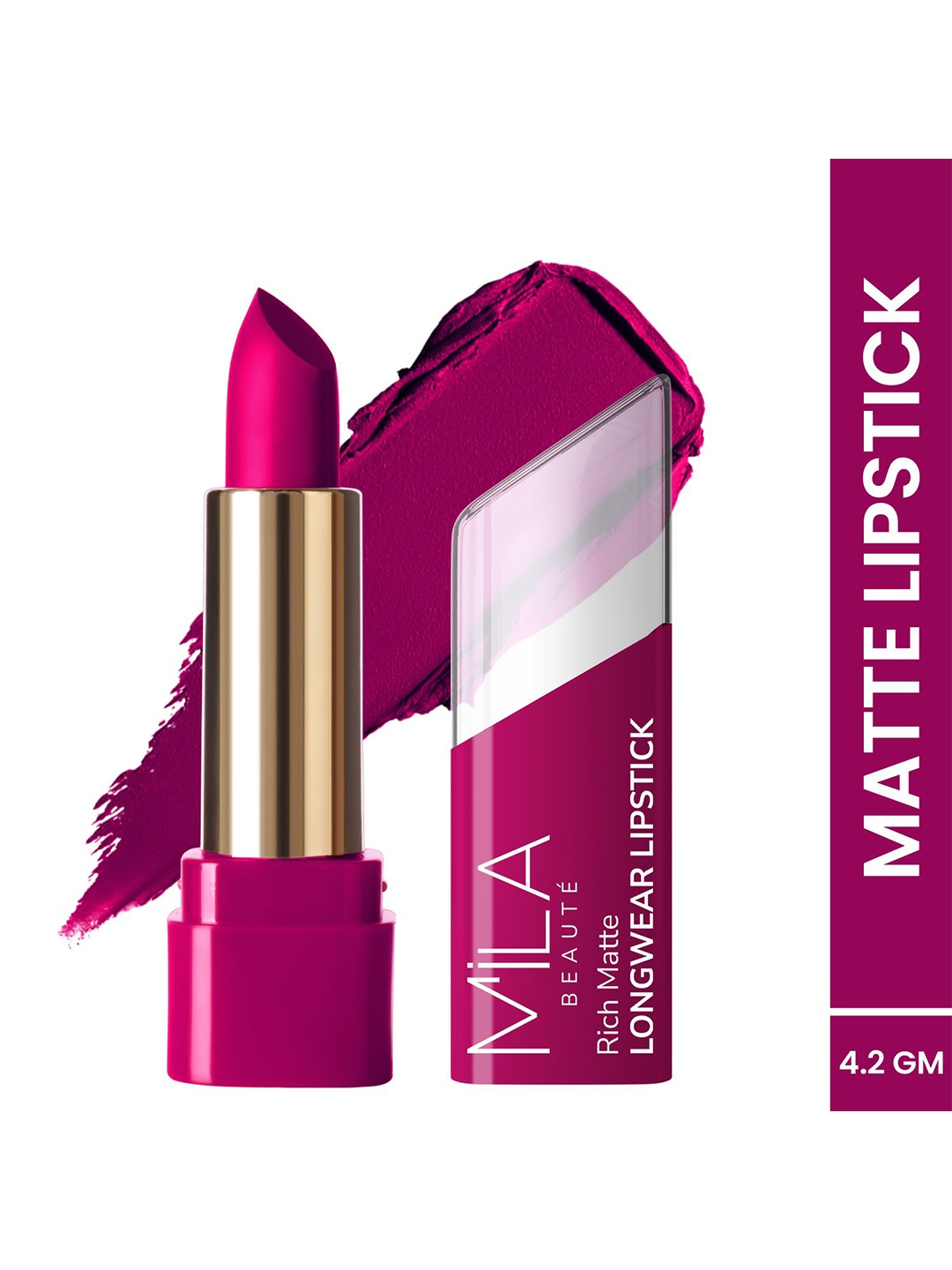 

MILA BEAUTE Rich Matte Long Wear Lipstick - 4.2 g Each - A Girls Need - 625, Pink