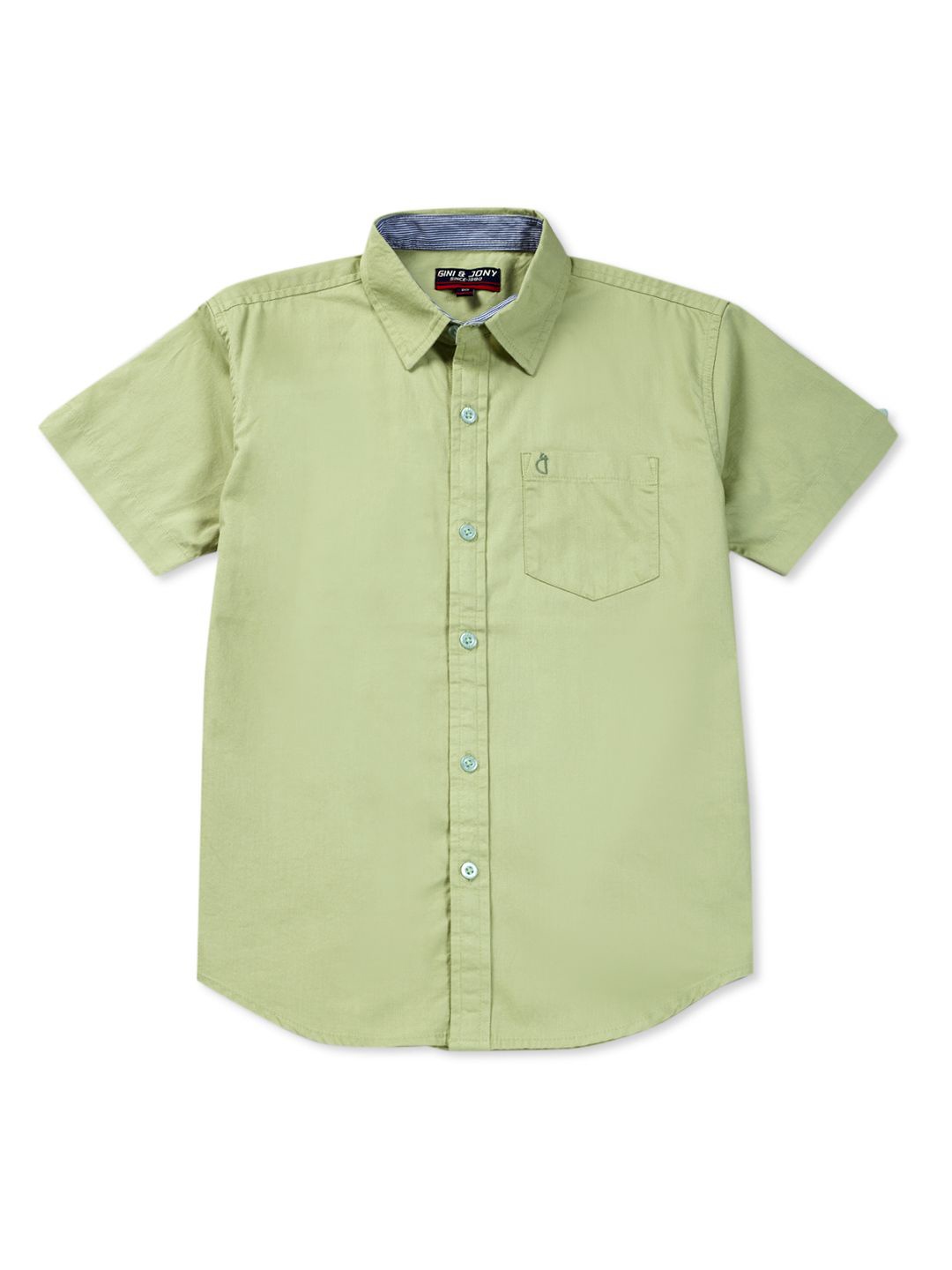 

Gini and Jony Boys Standard Opaque Casual Shirt, Green