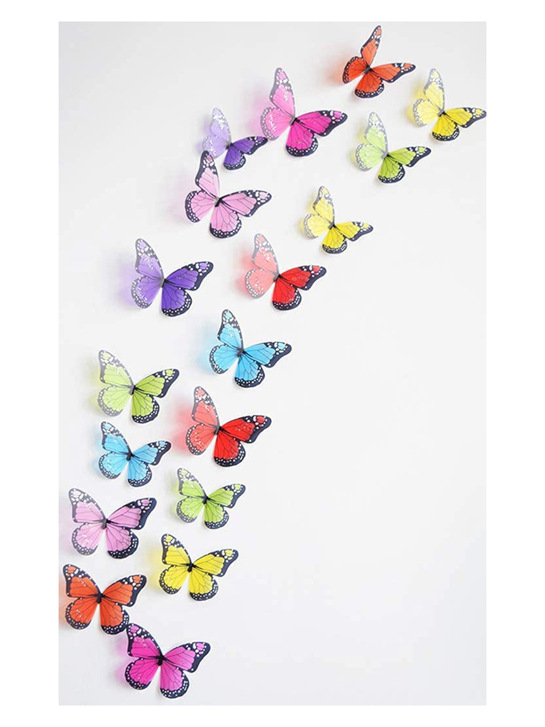 

Asian Royal 16 Pcs Yellow and Purple 3D Butterfly Wall Stickers