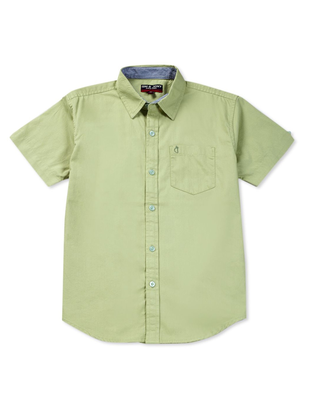 

Gini and Jony Boys Standard Opaque Casual Shirt, Green