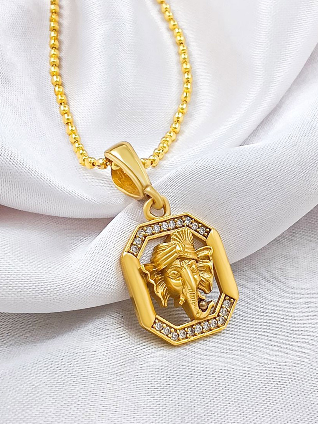 

Saizen Gold-Plated Contemporary Pendants with Chains