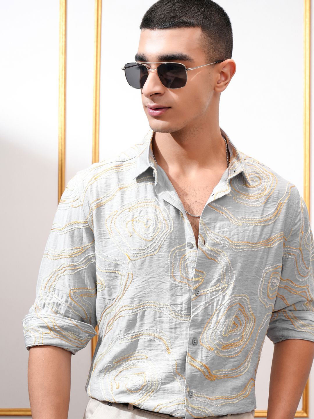 

HIGHLANDER Men Opaque Casual Shirt, Grey