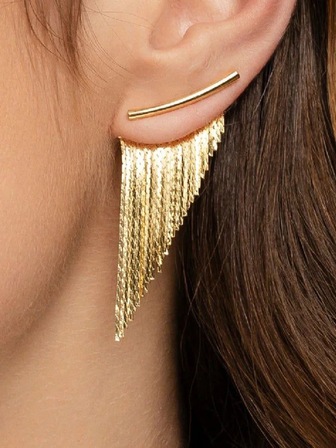 

Amalfa Contemporary Drop Earrings, Gold