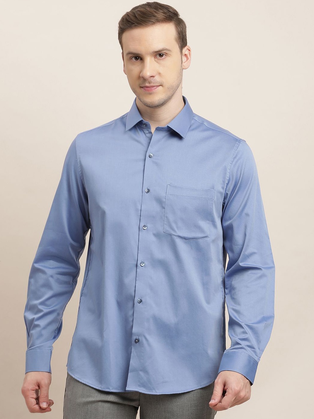 

Turtle Men Classic Slim Fit Opaque Party Shirt, Blue