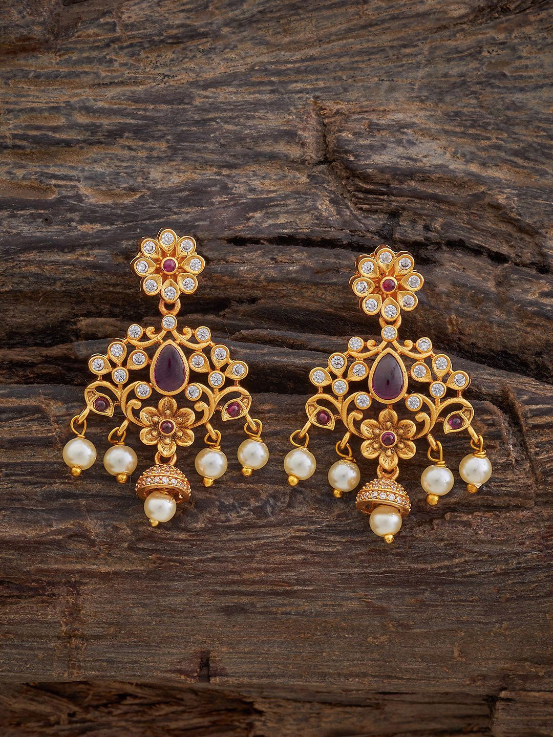 

Kushal's Fashion Jewellery Gold-Plated Contemporary Drop Earrings