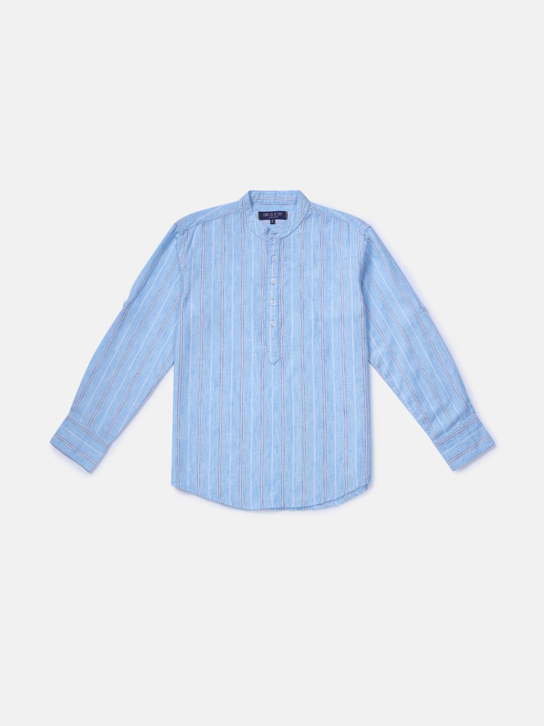 

Gini and Jony Boys Standard Opaque Striped Casual Shirt, Blue