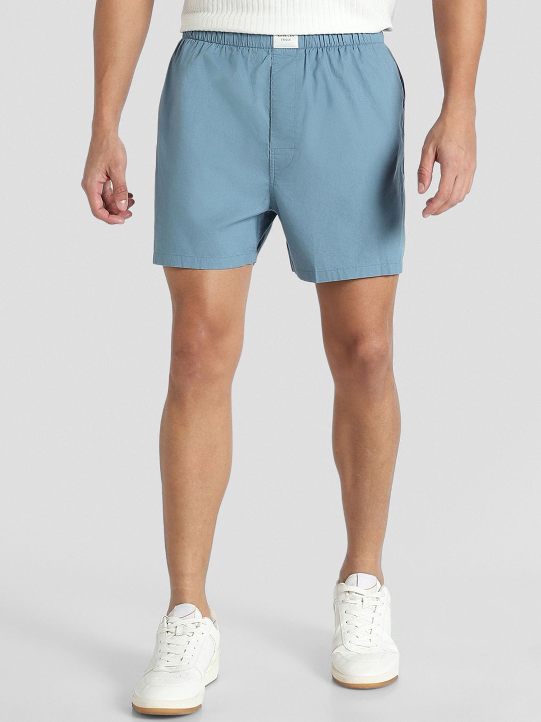 

AMERICAN EAGLE OUTFITTERS Men Cotton Mid-Rise Boxer, Blue