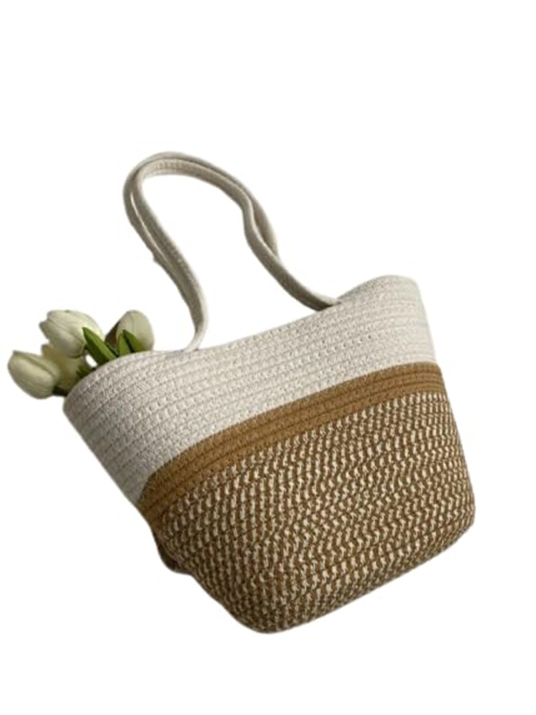 

Textile and Beyond Structured Tote Bag, White