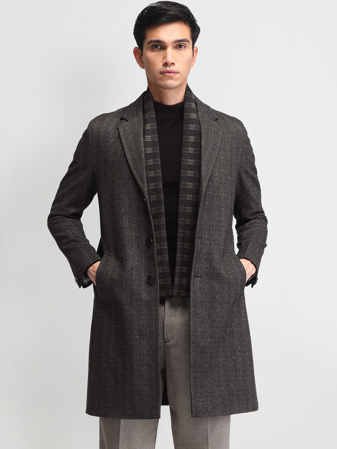 

Arrow Sport Men Striped Tailored Jacket, Brown