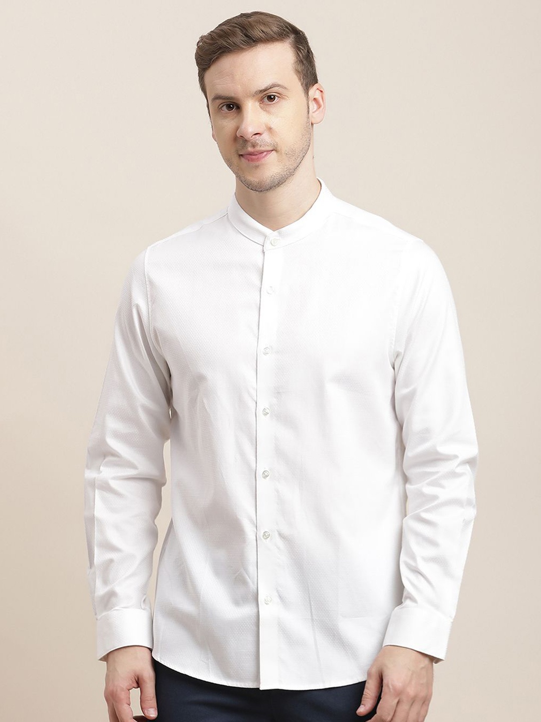

Turtle Men Classic Slim Fit Opaque Party Shirt, White
