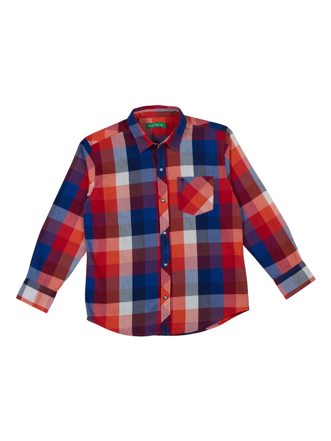 

Palm Tree Boys Standard Buffalo Checks Opaque Checked Casual Shirt, Red