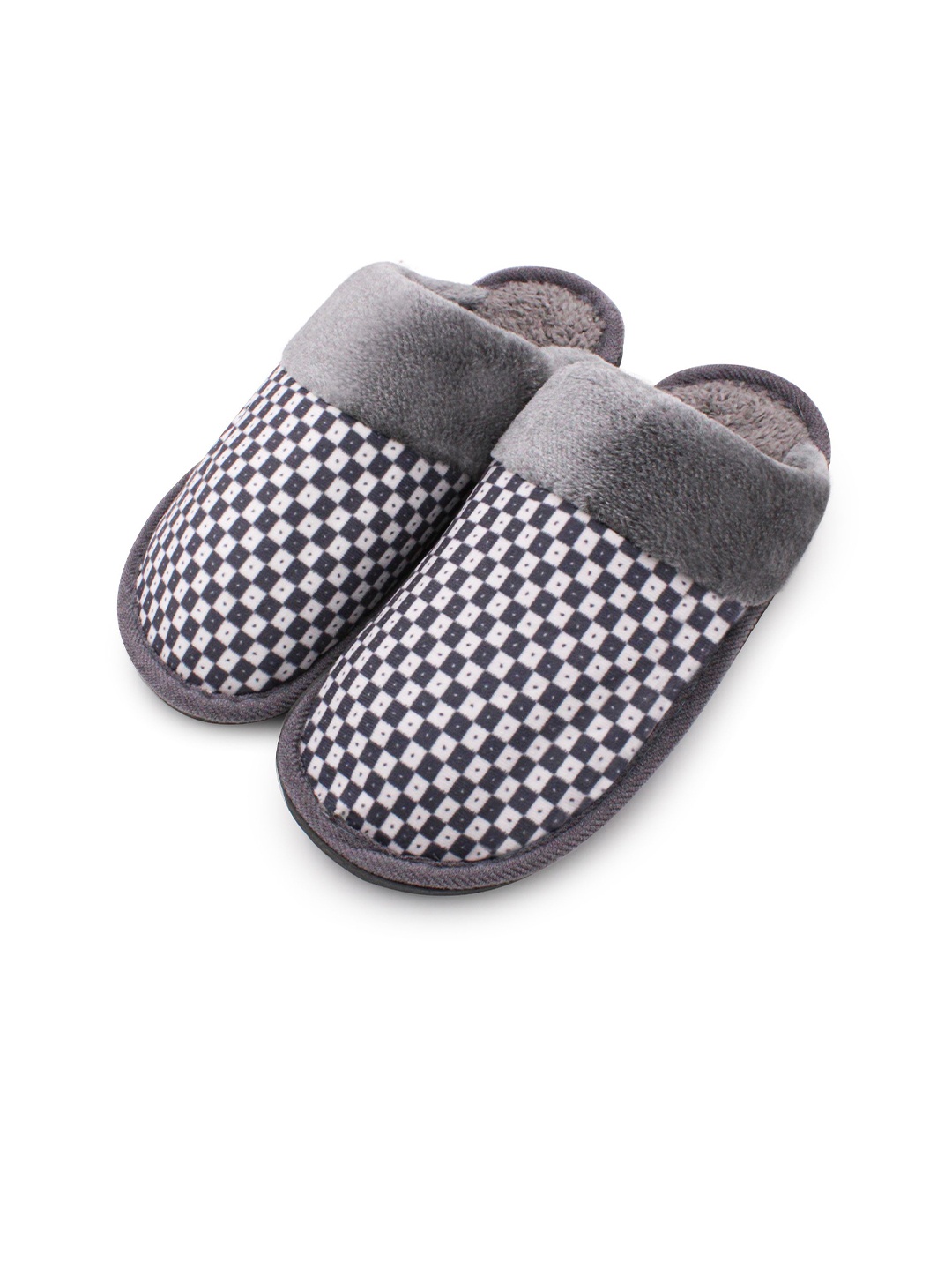 

JENNA Men Printed Room Slippers, Grey