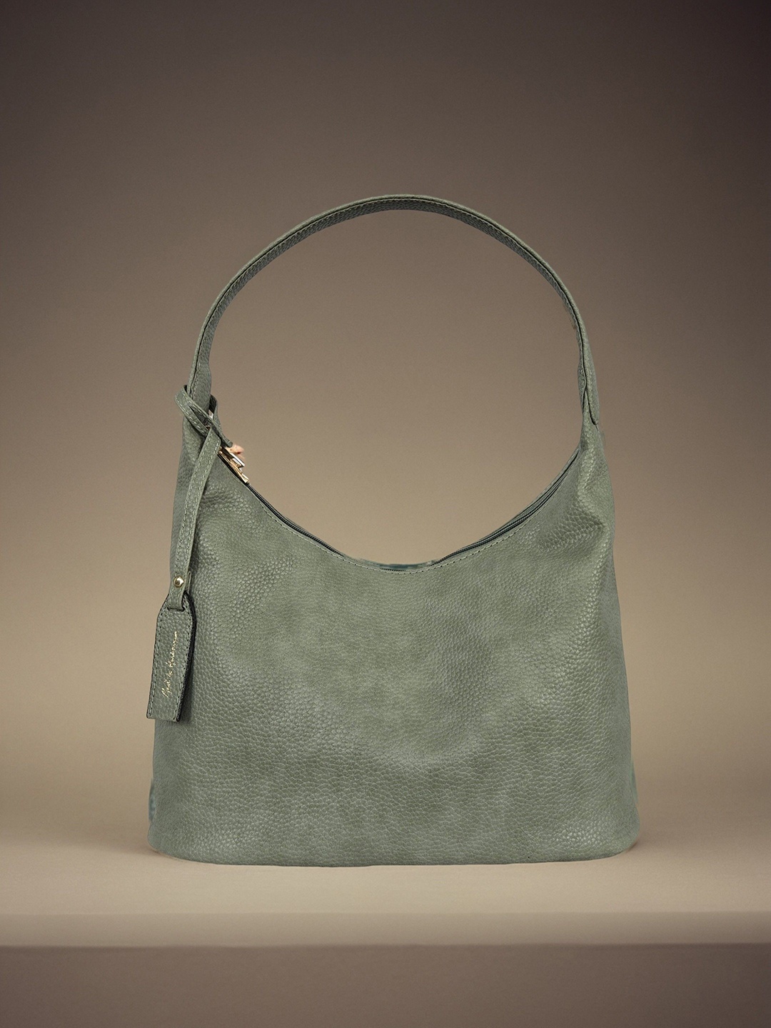 

Mast & Harbour PU Structured Shoulder Bag with Cut Work, Green