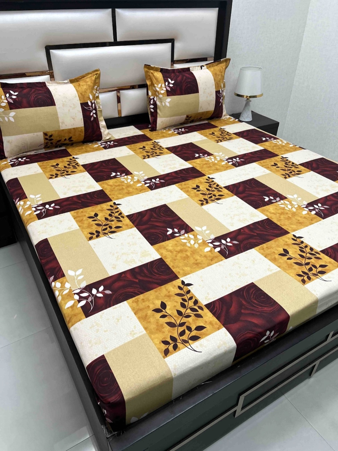 

Pure Decor Passion Fur Brown Printed 350 TC Pure Cotton Queen Bedsheet Set 2.25 m x 2.57 m