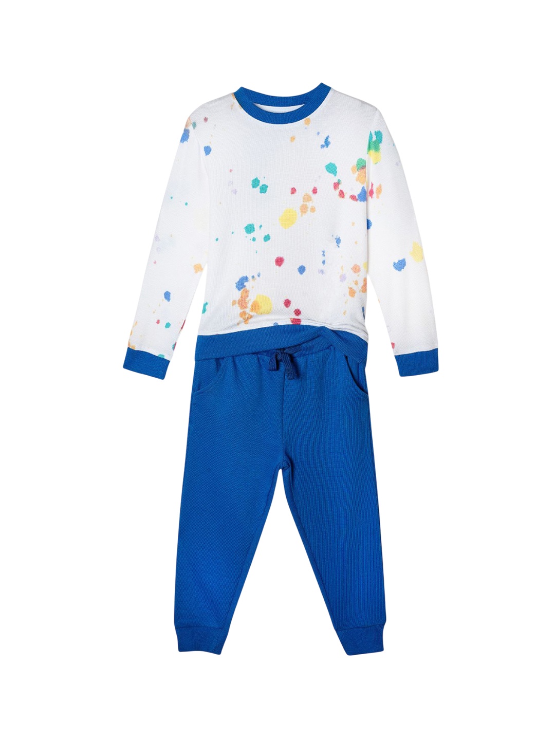 

TuddyBuddy Kids Printed T-shirt with Trousers, Blue