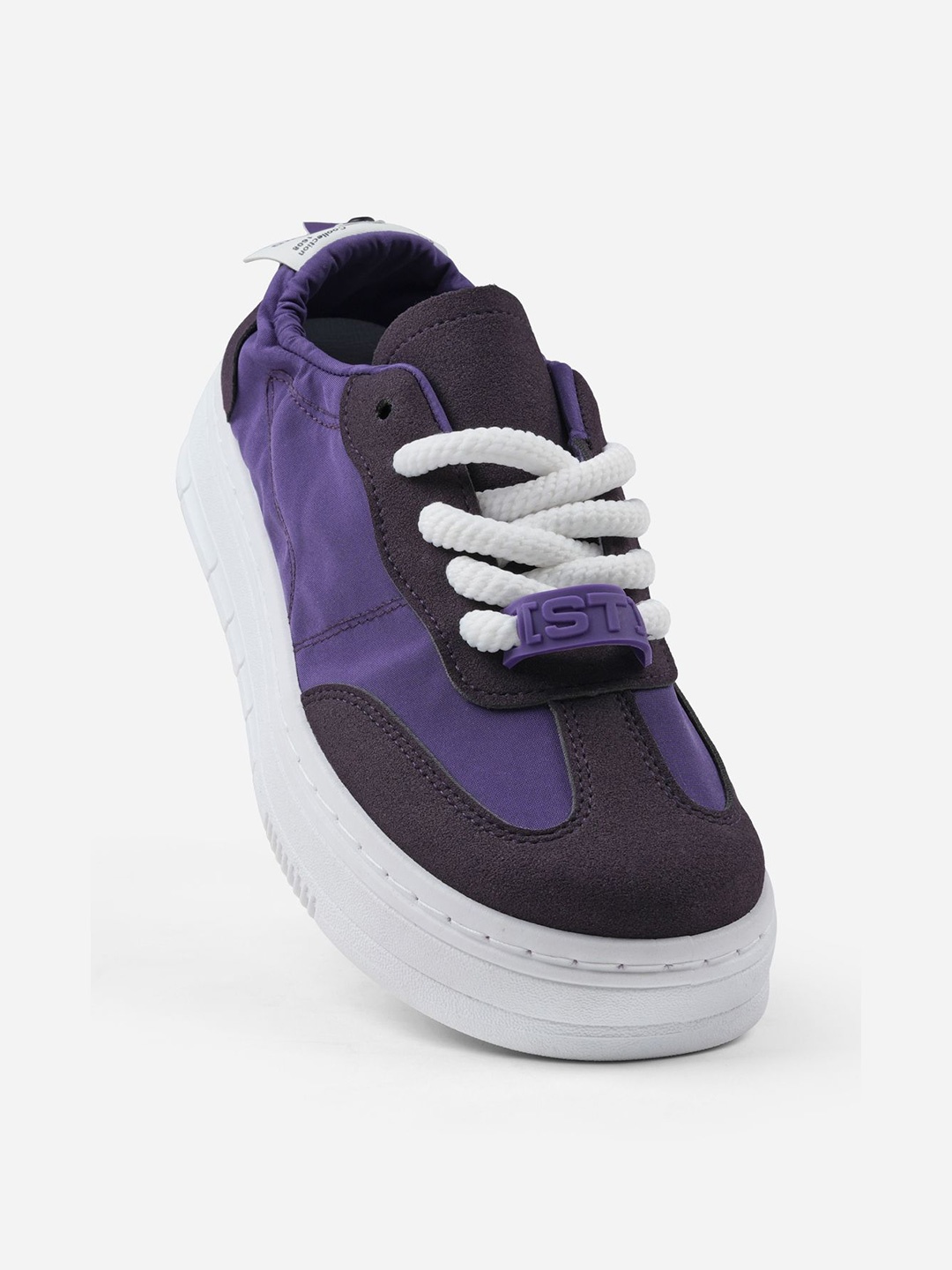 

Solethreads Women Colourblocked PU Lace-Ups Sneakers, Purple