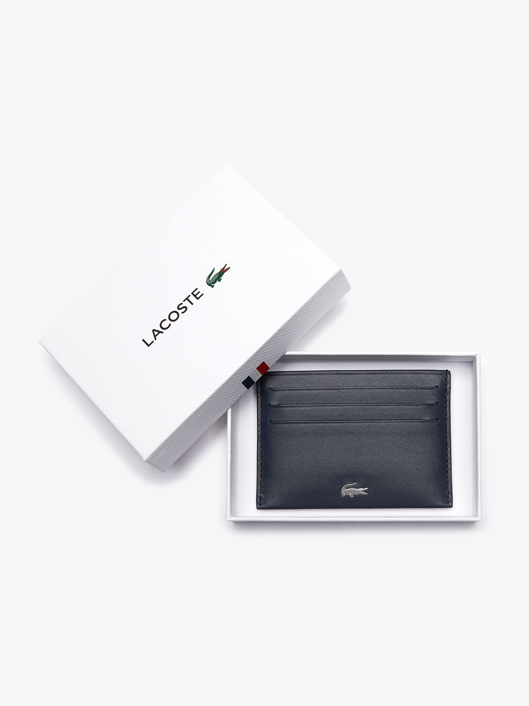 

Lacoste Men Leather Card Holder with SIM Card Holder Wallets, Blue