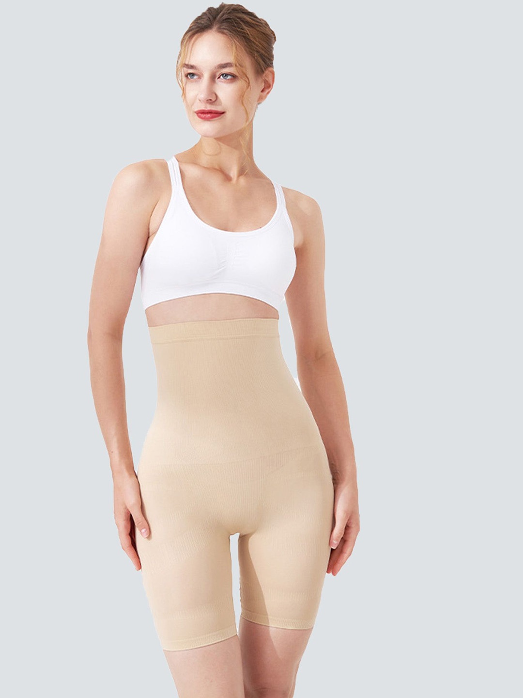 

QIDREZY Women High- Rise Tummy & Thigh Shapewear, Beige