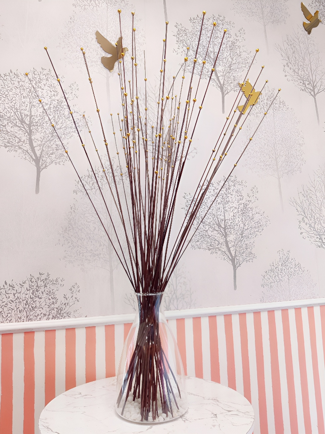 

Myntra Elegant Homes Gold-Toned 1 Bunch Blossom Artificial Flower