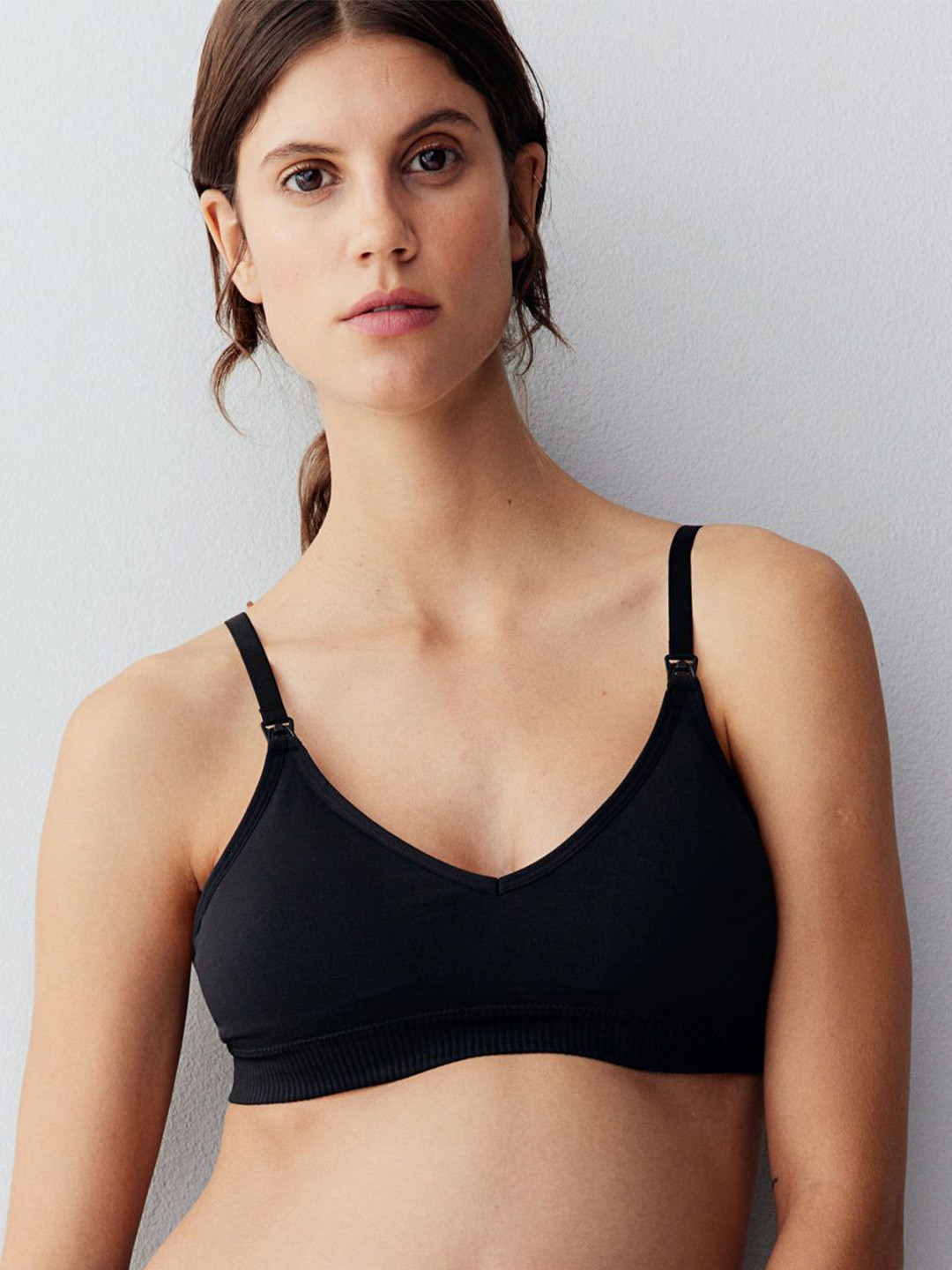 

H&M Women 2-Pack Seamless Padded Nursing Bras, Black