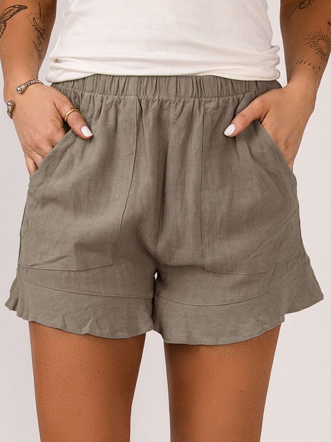 

StyleCast Women Regular Fit Mid-Rise Shorts, Brown