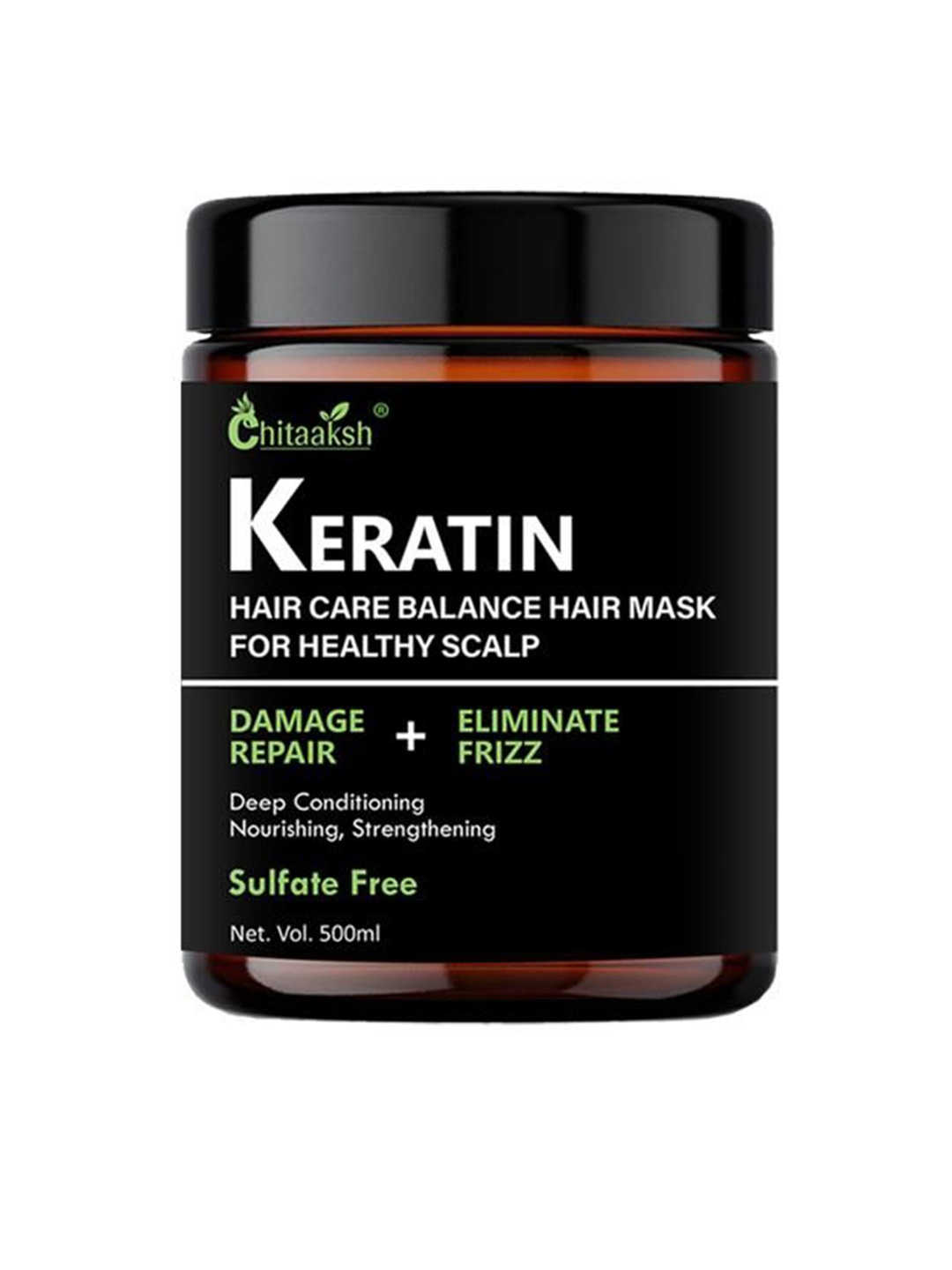 

Chitaaksh Keratin Hair Care Balance Hair Mask For Intense Damaged Hair Repair - 500 ml, Brown