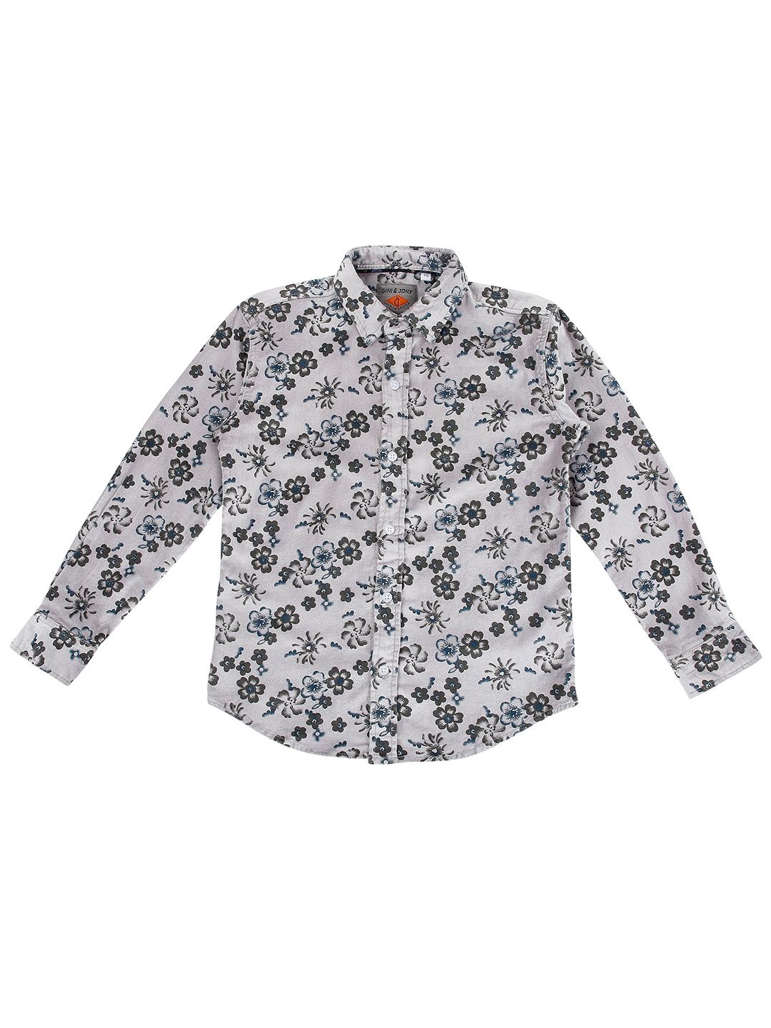 

Gini and Jony Boys Standard Floral Opaque Printed Casual Shirt, Grey