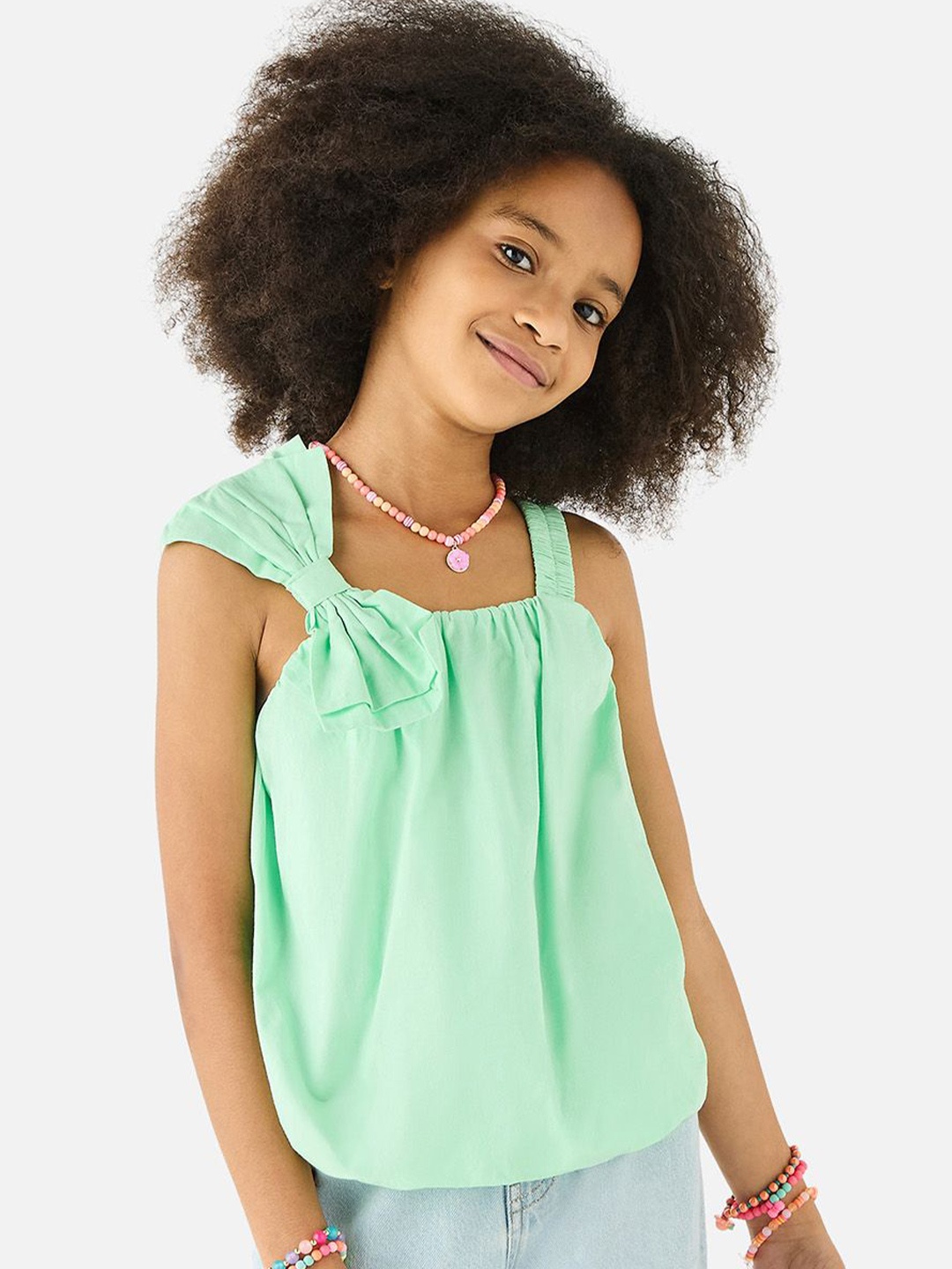 

Juniors by Babyshop Girls Opaque Casual Shirt, Green