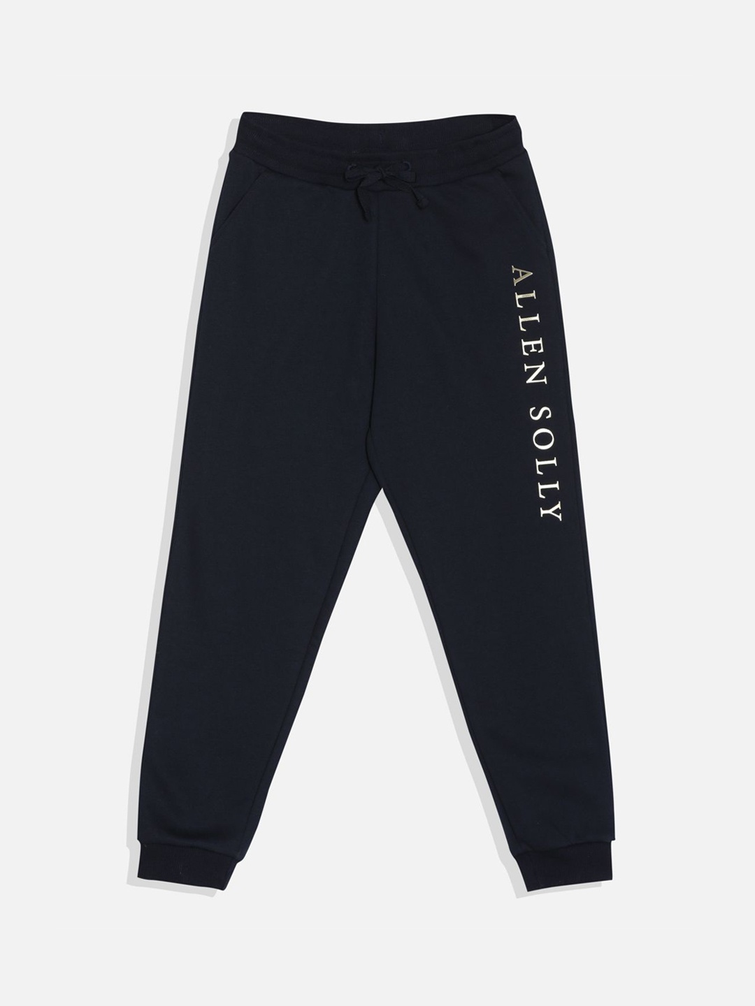 

Allen Solly Junior Boys Printed Brand Logo Mid-Rise Joggers, Navy blue