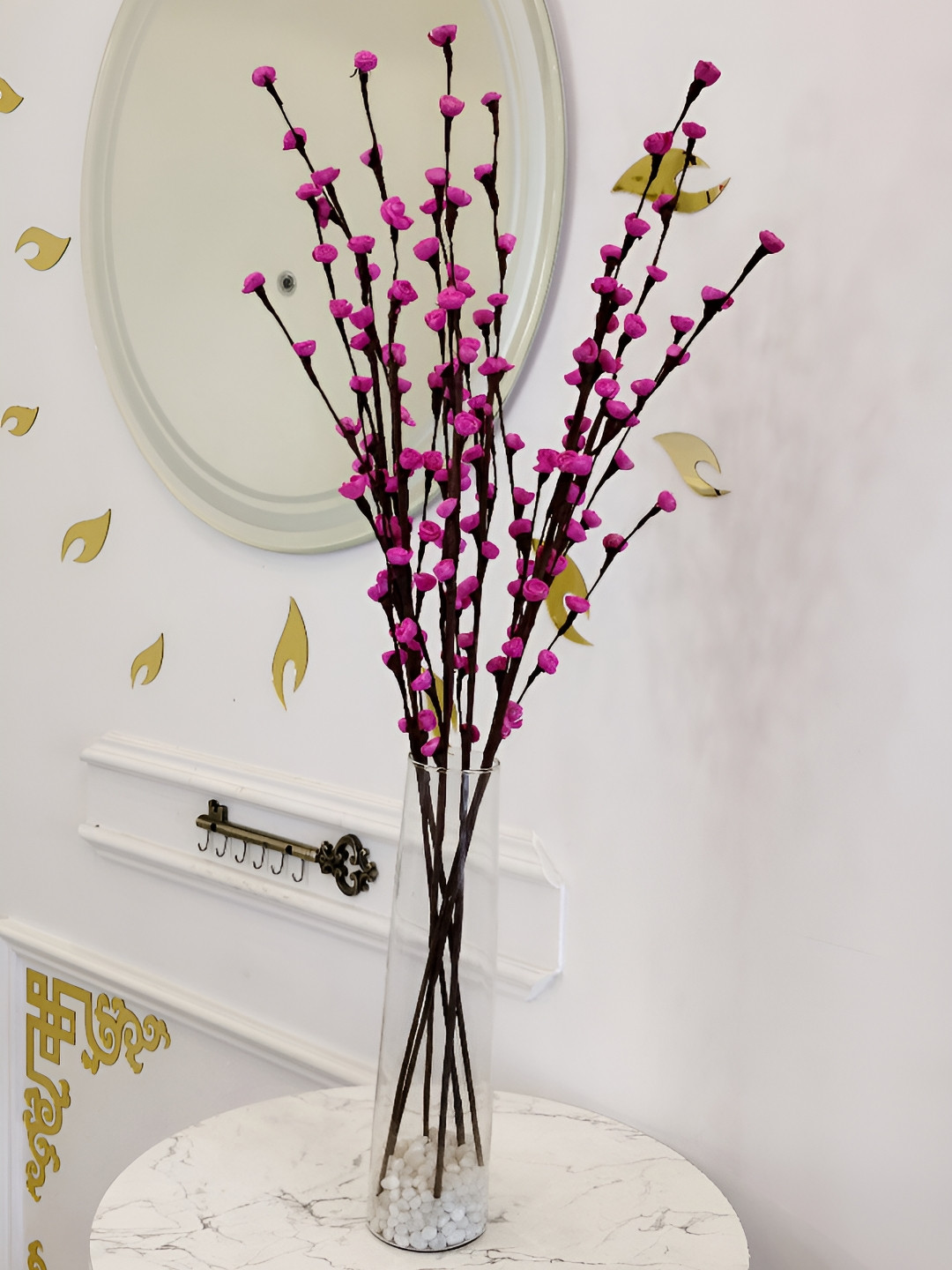 

Myntra Elegant Homes Pink 1 Bunch Rose Artificial Flower