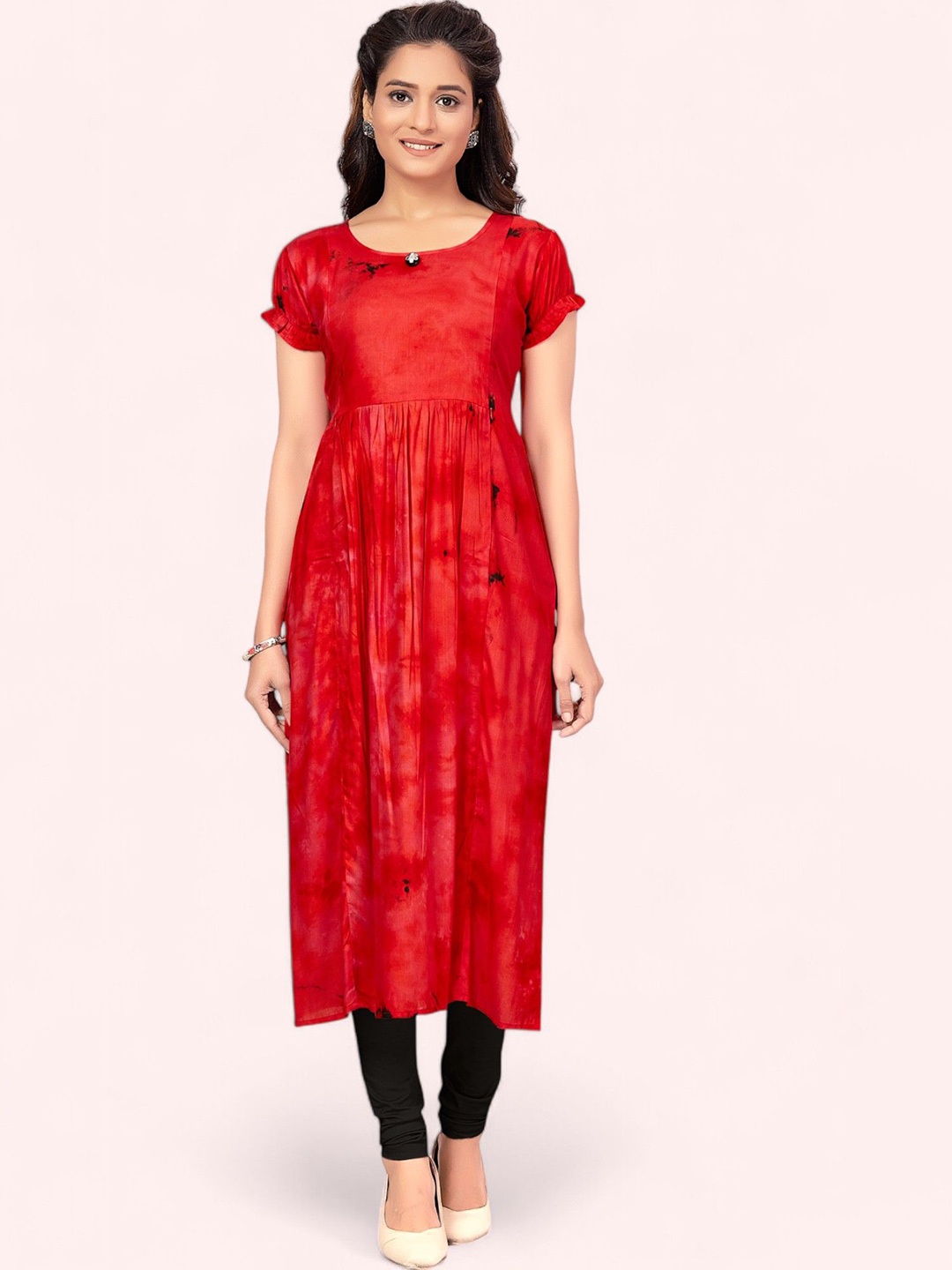 

RITIJYA Women Floral Printed Floral Maternity Kurta, Red