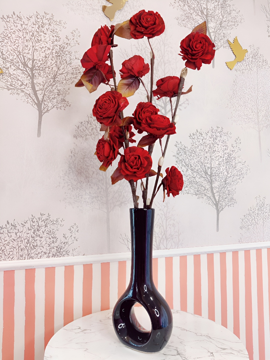 

Myntra Elegant Homes Brown 1 Bunch Rose Artificial Flower