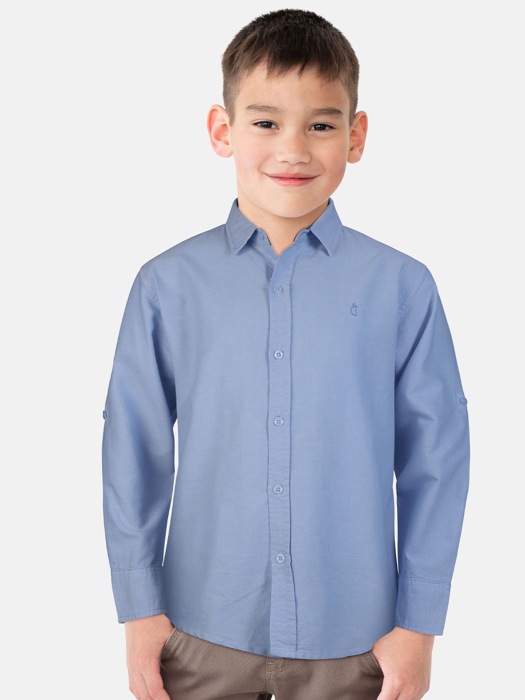 

Gini and Jony Boys Standard Opaque Casual Shirt, Blue