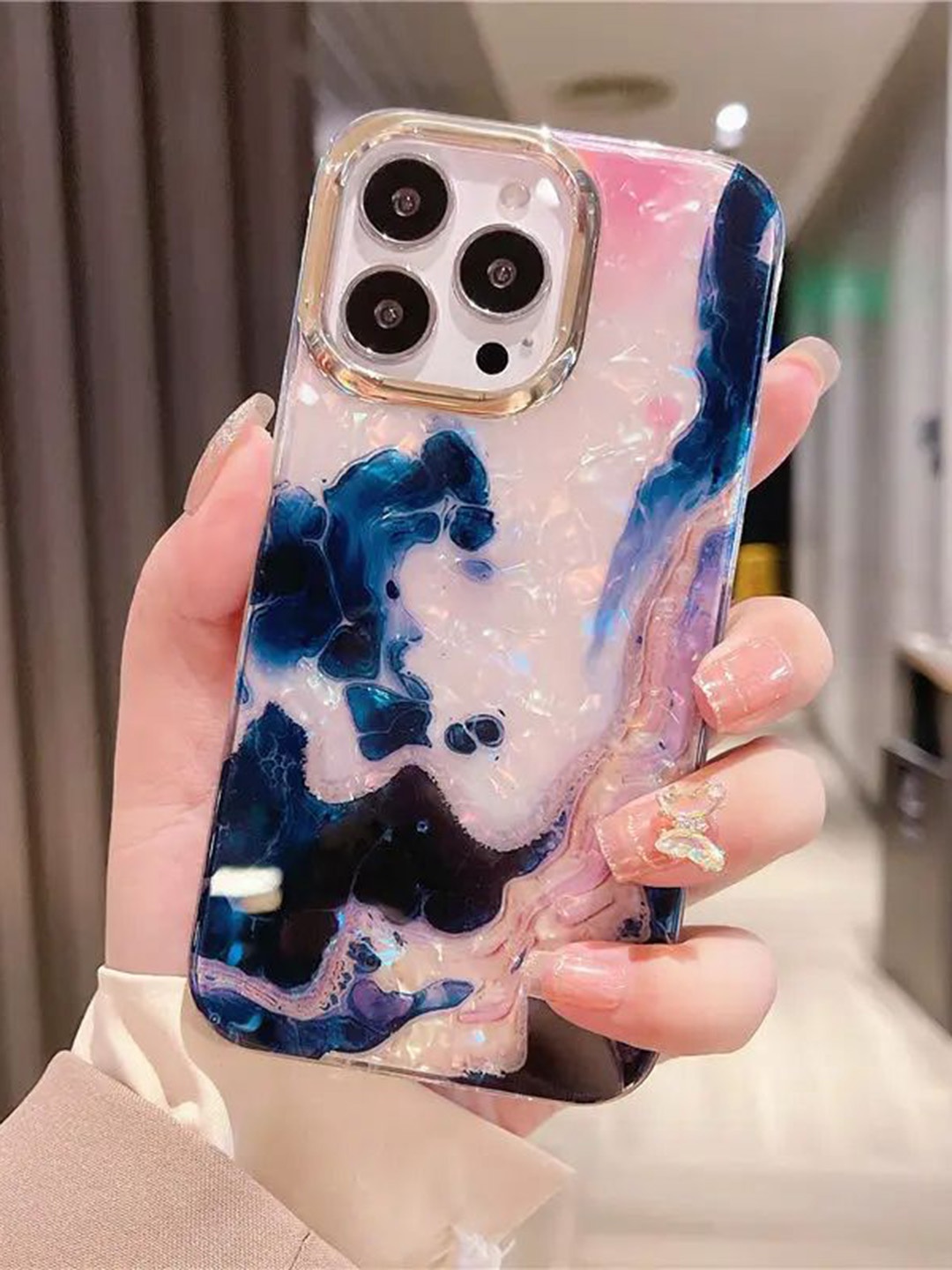 

Luxury Kase Quirky Printed iPhone 13 Pro Max Back Case Mobile Accessories, Black