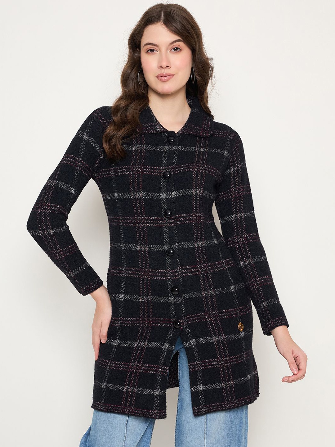 

Duke Women Longline Long Sleeves Cardigan, Black