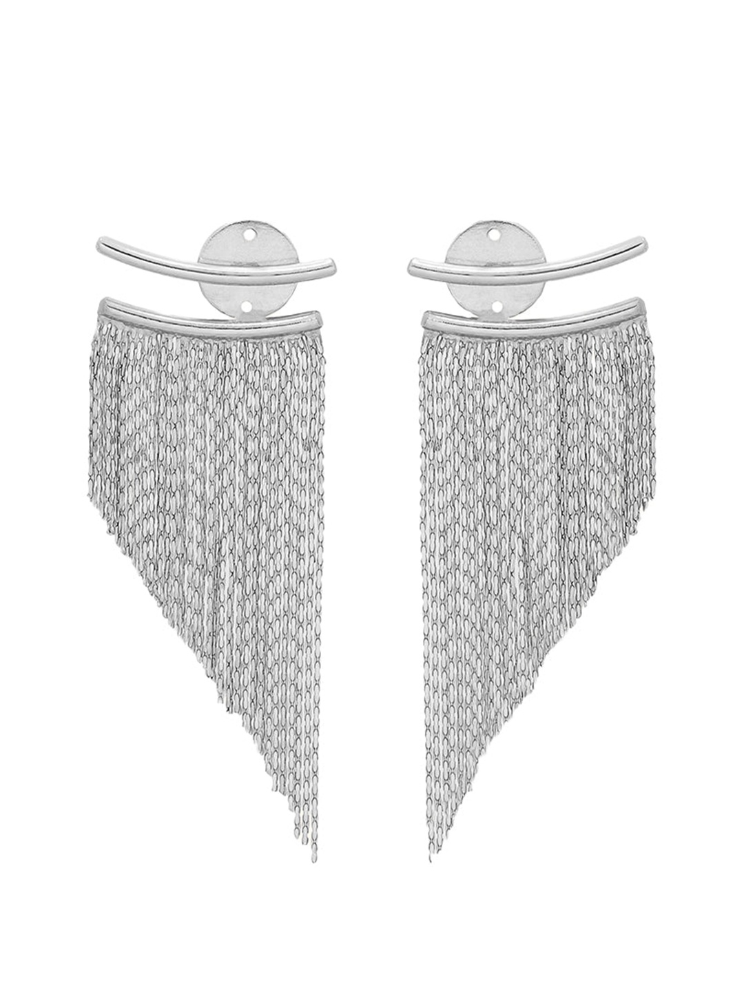 

Amalfa Contemporary Drop Earrings, Silver