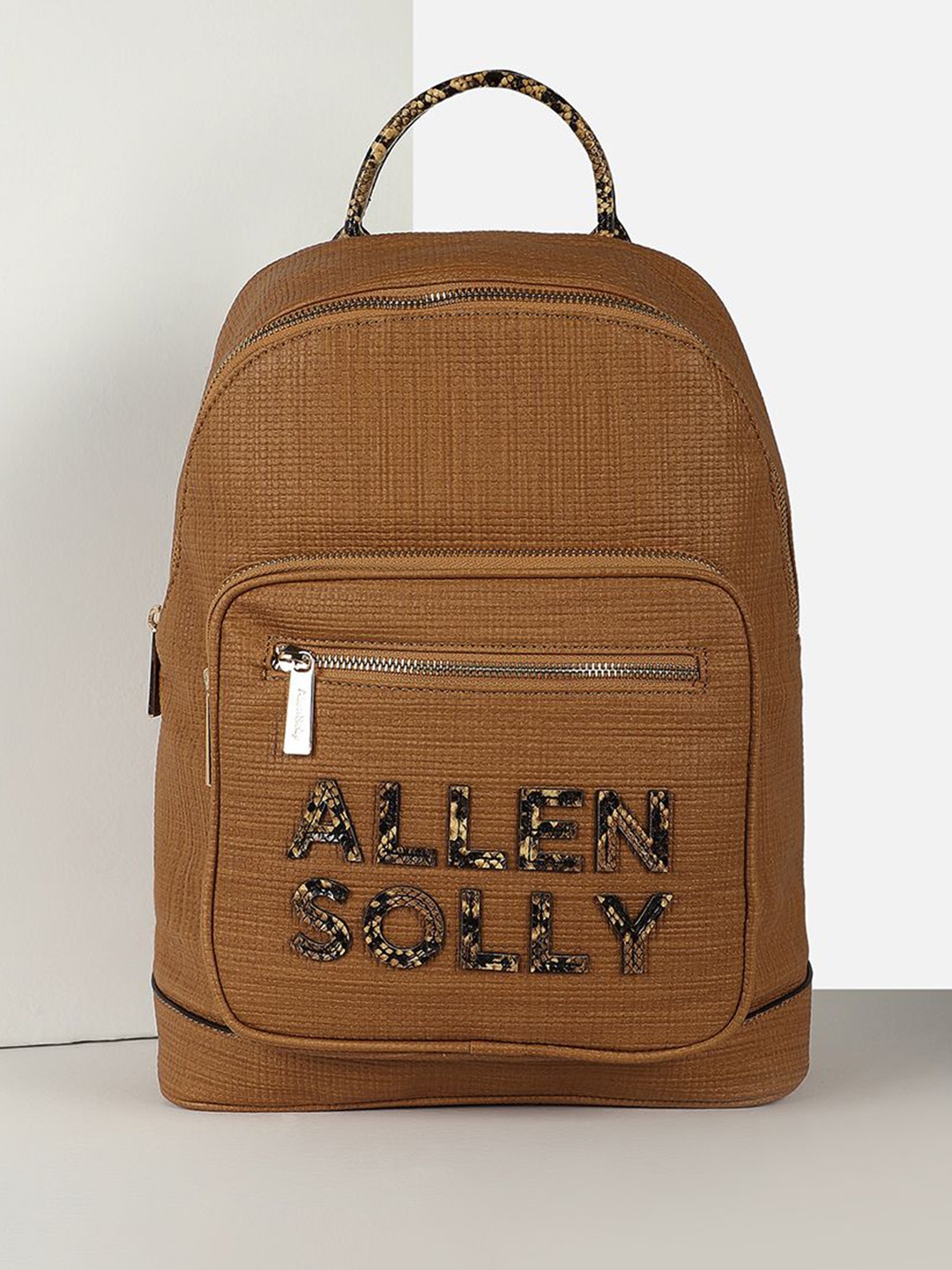 

Allen Solly Woman Textured Backpack, Brown