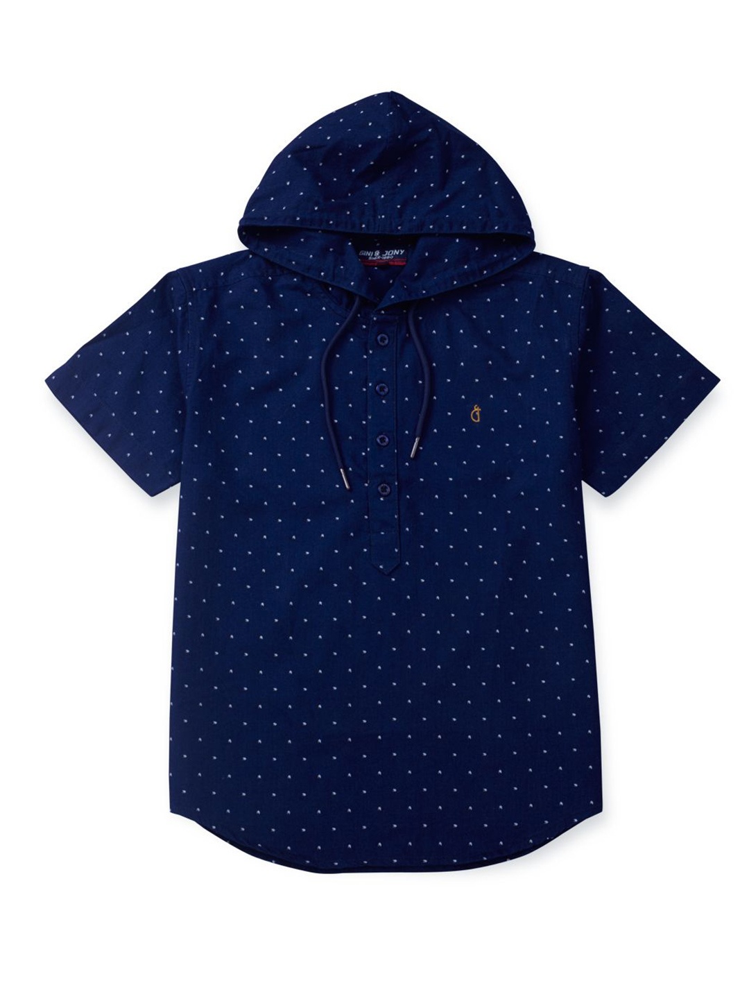 

Gini and Jony Boys Standard Opaque Printed Casual Shirt, Blue