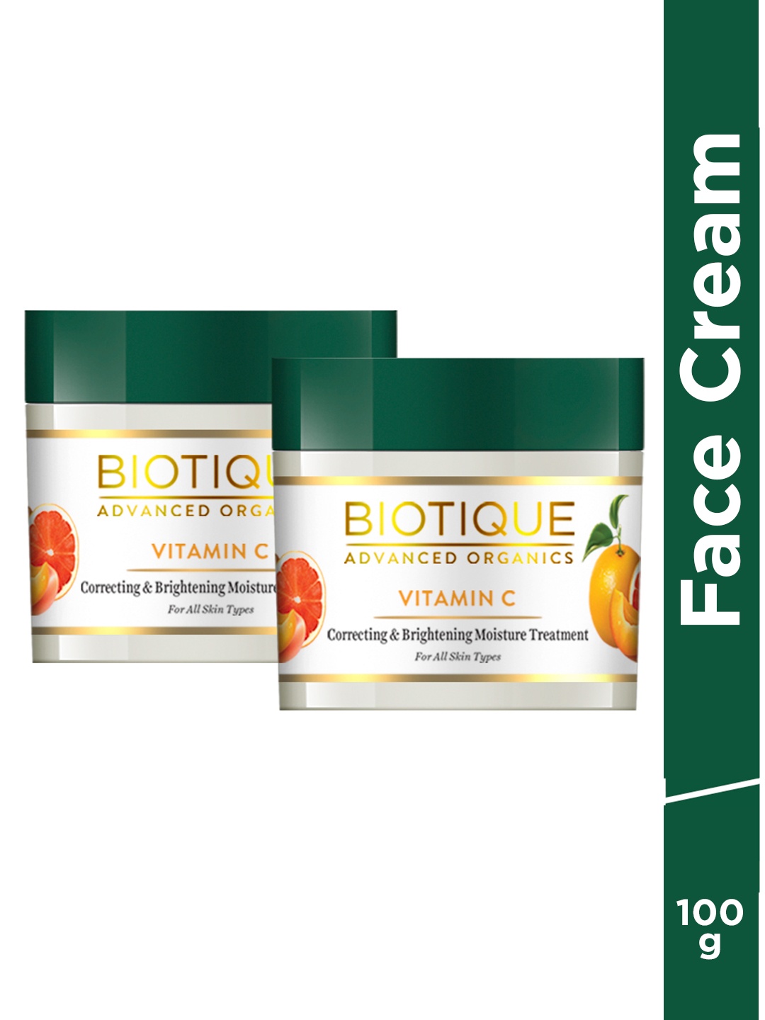 

Biotique Set of 2 Vitamin C Correcting & Brightening Treatment Face Moisturizer - 50g each, White