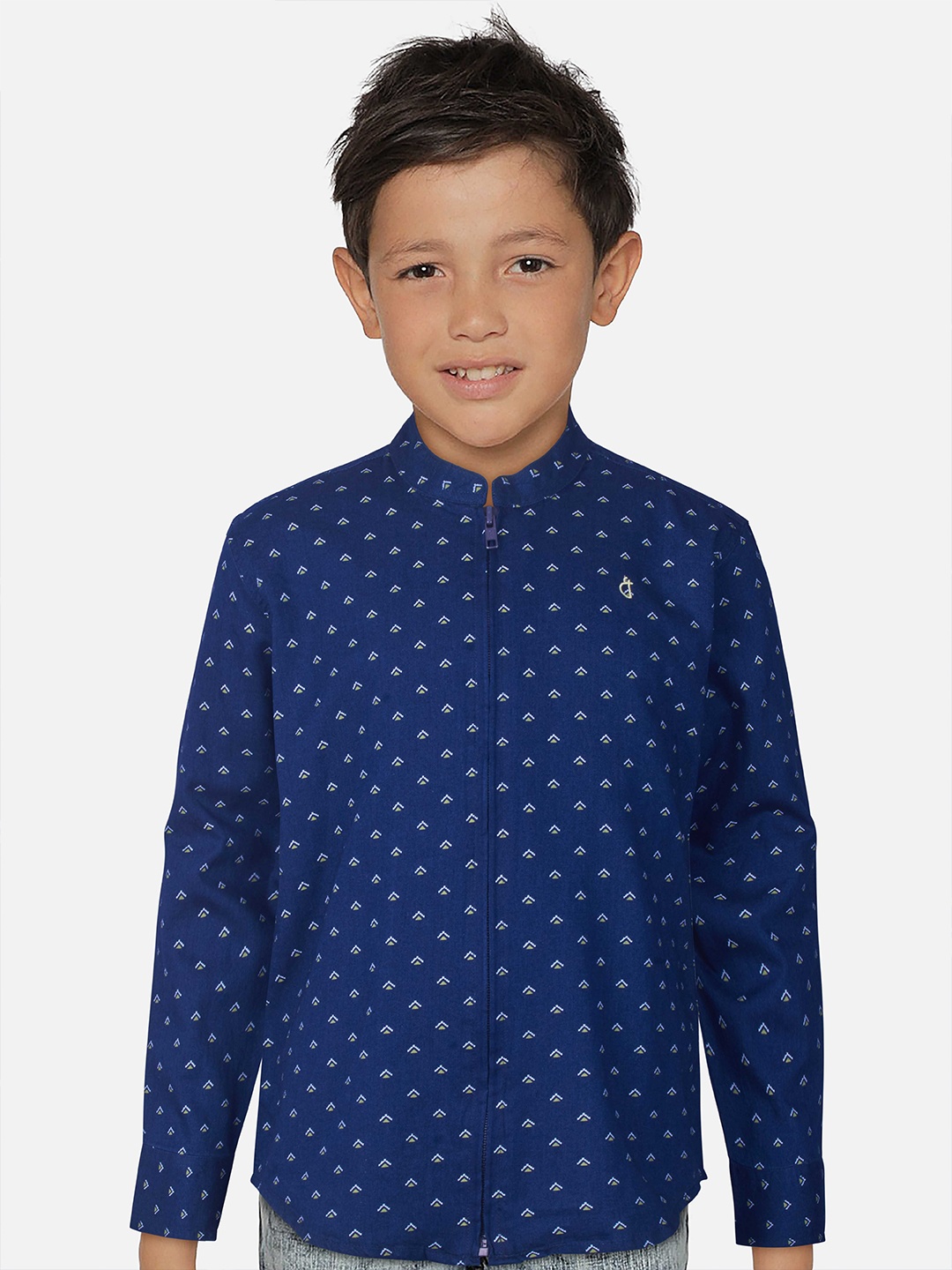 

Gini and Jony Boys Standard Opaque Printed Casual Shirt, Blue