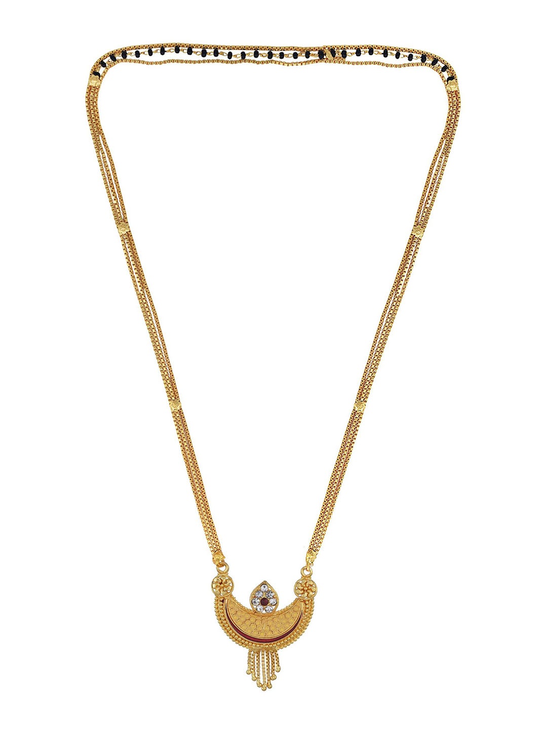 

MEMOIR Gold-Plated Artificial Beads Mangalsutra