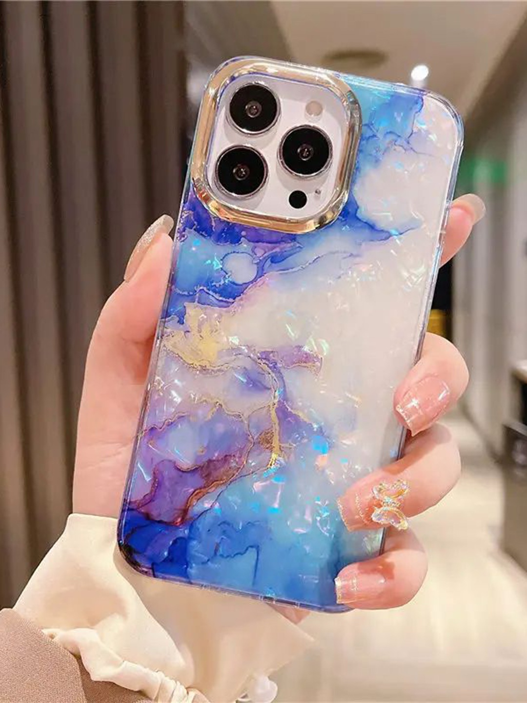 

Luxury Kase Abstract Printed iPhone 12 Pro Max Back Case Mobile Accessories, White
