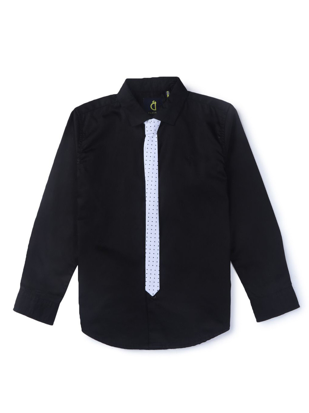 

Gini and Jony Boys Standard Opaque Casual Shirt, Black