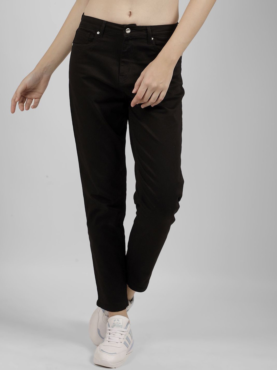 

Numero Uno Women Tapered Fit High-Rise Stretchable Jeans, Black