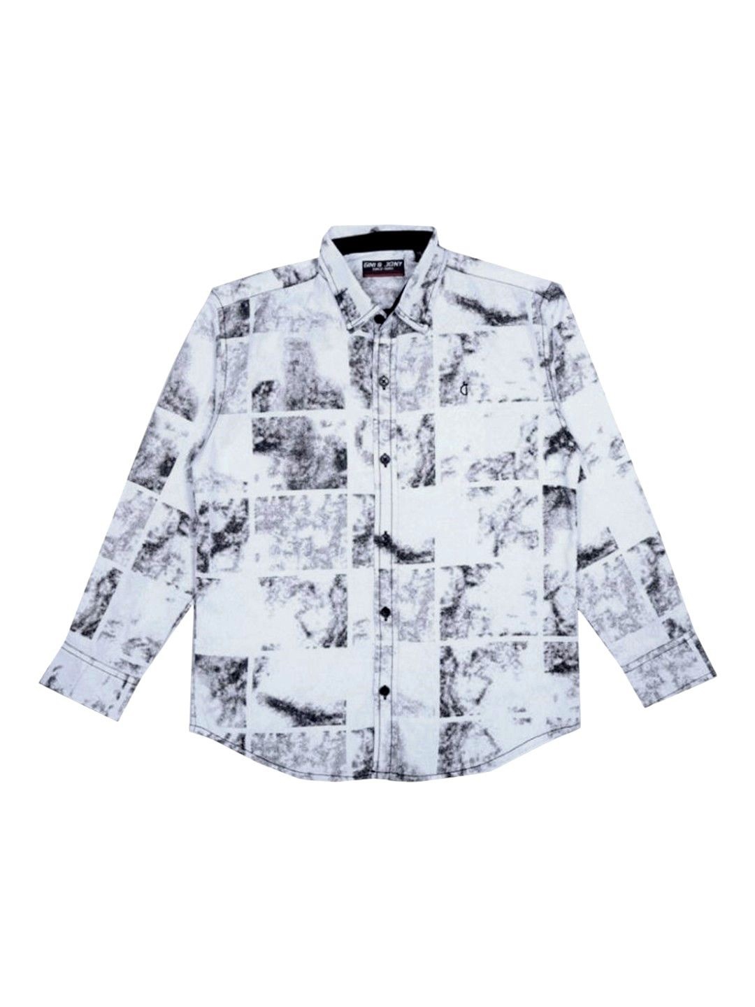 

Gini and Jony Boys Standard Opaque Printed Casual Shirt, White