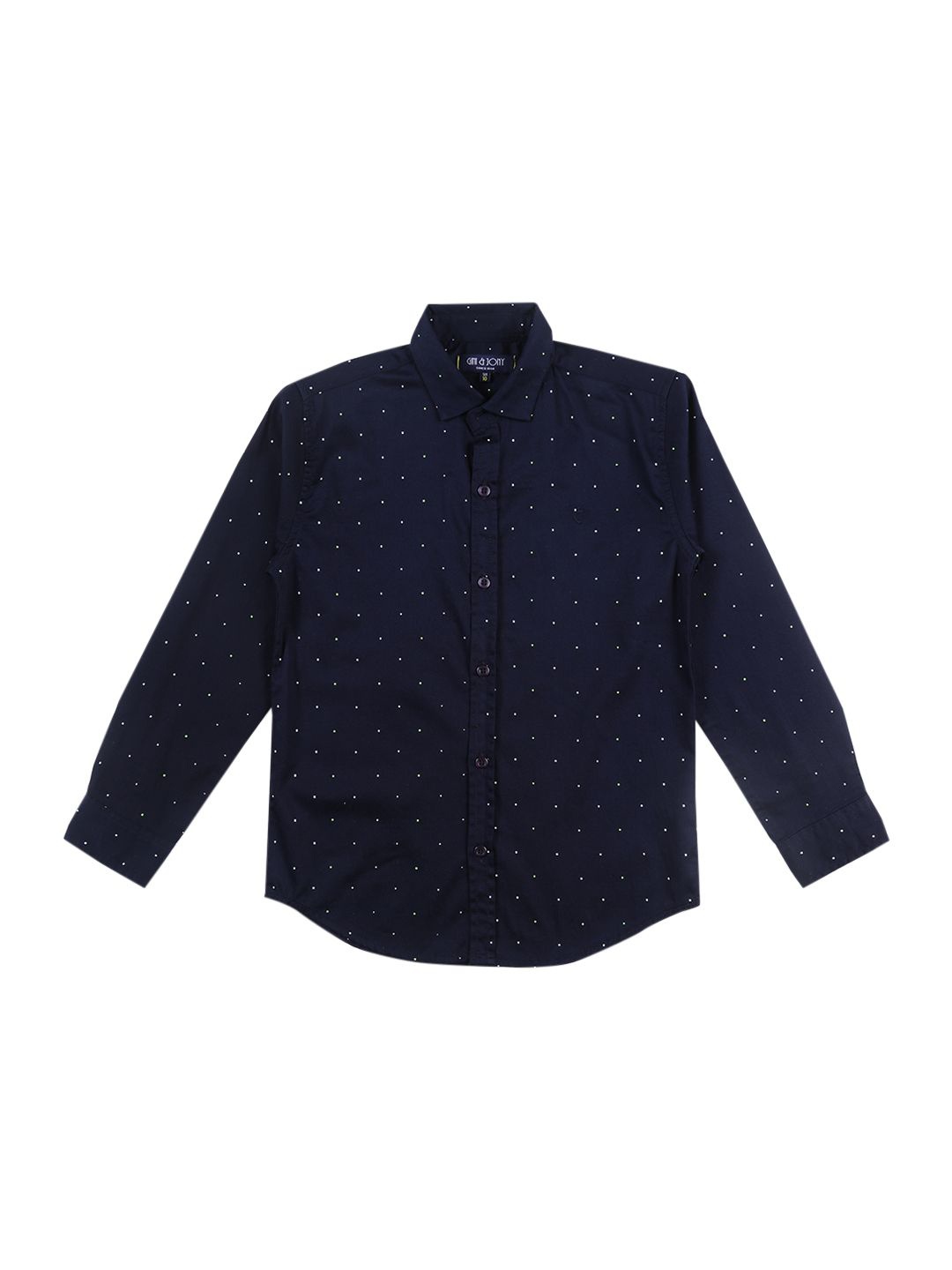 

Gini and Jony Boys Standard Polka Dot Opaque Printed Casual Shirt, Navy blue